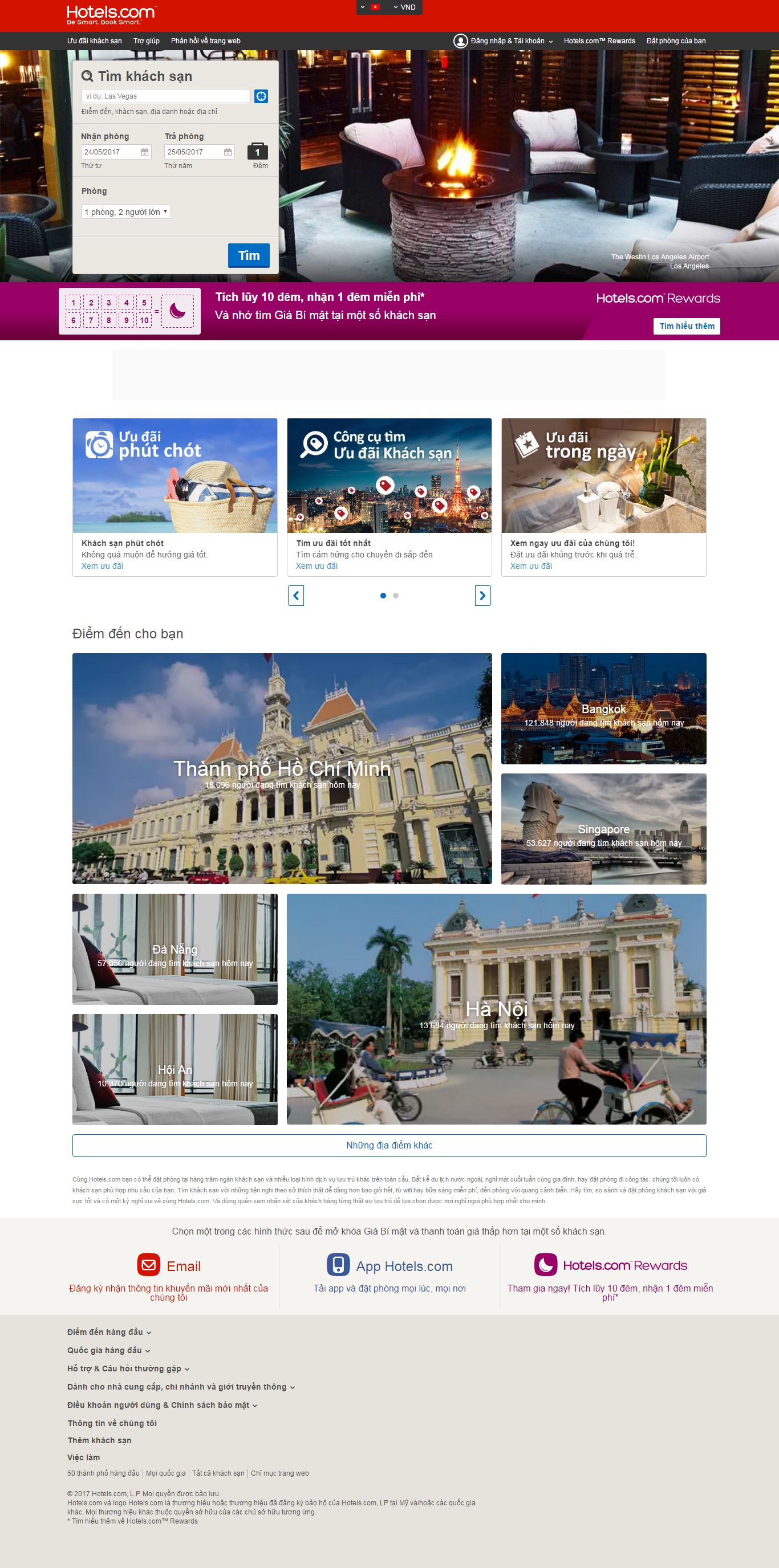 Thiết kế Web khách sạn nhà hàng vi.hotels.com